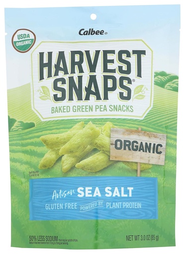 [BRSW2CYCAAGRA3QY] Calbee Organic Sea Salt Harvest Snaps, 3 Oz