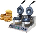 Commercial Hamburger Waffle Maker, 1300w Electric Hamburger Waffle Maker, Non-Stick Electric Panini Press, Temperature Control 50-300℃,B
