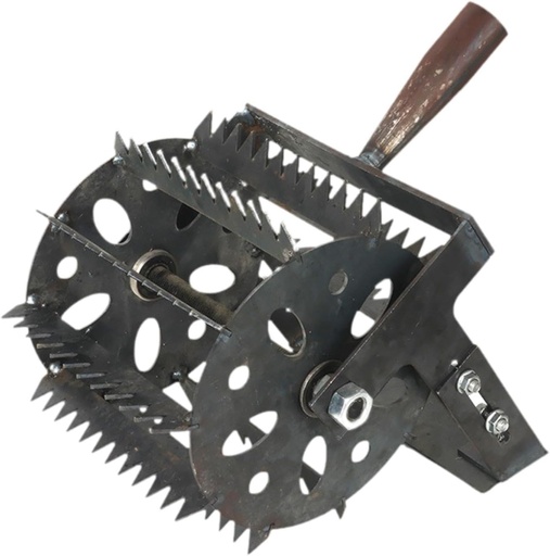 [BRSREYIFCIBGE3Q4] Weeds Roller Rolling Lawn Aerator Hand Weeding Tool Easy Assembly Weeds Remover Manual Weeder Tool for Lawn Garden