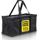 Extra Large Utility Tote Bag - Oversized Collapsible Large Beach Bag, Great for Pool with Sturdy Frame, Extra Side Pockets and Tons of Storage