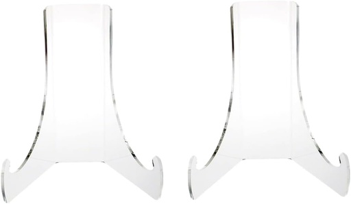 [BRSREED2DMHAYDTG] 2pcs Acrylic Display Rack Ceramic Plate Bracket Home Office Tea Cake Storage Rack Dish