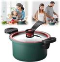 3.5L Micro Pressure Crock Pot, 2025 New Kitchen Vacuum Micro Pressure Stock Pot Non Stick Microwave Kitchenware, Saucepan Cookware Kitchen Accessories for Home Kitchen (Green)