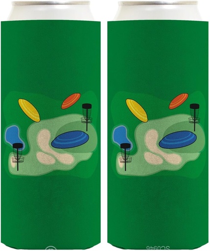 [BRSW2YAOOV7BYH32] Disc Golf Gifts for Men Disc Golf Course 2-Pack Ultra Slim Can Thermocoolers