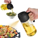 Oil Sprayer for Cooking, 2-Pack Olive Oil Sprayer & Dispenser Bottle, 470ml Glass Mister and Pourer for Air Fryer, Salad, BBQ - BPA Free