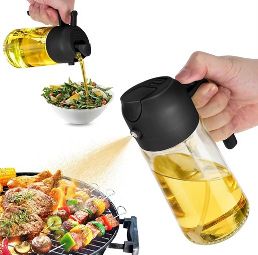 [BRSREEL7OYNGC235] Oil Sprayer for Cooking, 2-Pack Olive Oil Sprayer & Dispenser Bottle, 470ml Glass Mister and Pourer for Air Fryer, Salad, BBQ - BPA Free