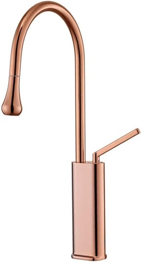 [BRSROCAFPIJWM3A6] Bathroom Kitchen One Hole Single Handle Tall Vessel Basin Sink Pull Out Faucet Spray Head 1 Hole Bowl Lavatory Vanity Pull Down Faucet with Sprayer High Arc Drop Bar Mixer Tap Rose Gold