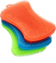 3PCS OstWony Silicone Dish Sponges, Super Food-Grade Silicone Sponges, Multi-Purpose and Efficient Sponge Kitchen Gadgets, Especial Delicate Kitchen Sponge Brush