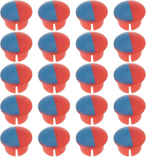[BRSRAFAFCV6RSCTX] eMagTech 20pcs Faucet Indicators Handle Hot and Cold Water Signs Red and Blue Labels Kitchen Bathroom Sinks Faucets Cover Signs Suitable for 6.7mm Water Faucet Holes(Red, Blue)