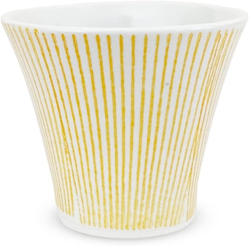 [BRSREAYBCV5WMAD7] J-kitchens PNO607772 Dinner Cup, Yumo Rice Bowl, 4.6 fl oz (130 cc), Striped, Yellow