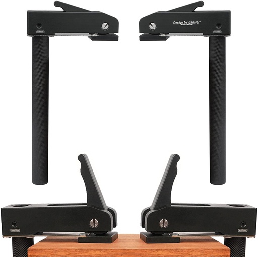 [BRSRMHATCQHGCHTP] 2 Pack Large MFT Bench Holdfast Woodworking Tools, 3/4" Desktop Quick Acting Hold Down Clamp Adjustable Fast Fixed Clip, Aluminum Alloy Benchtop Quick Clamps for Wood Carving, Routing, Sanding