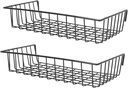 2pcs Wire Storage Baskets for Wall Grid Organizers Iron Hanging Baskets Kit Hooks Versatile Wall Organizer for Bedroom Kitchen Living Room and Office