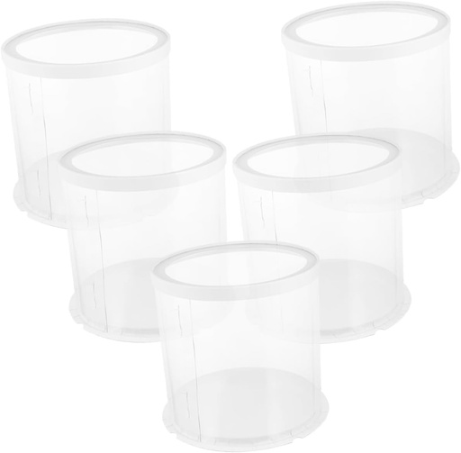 [BRSRAGAKCEMWYGQ4] CHILDWEET 5pcs Round Cake Carrier Lids Dessert Packing Boxes for Bakery Birthdays and Parties Sturdy for Easy Storage and Presentation