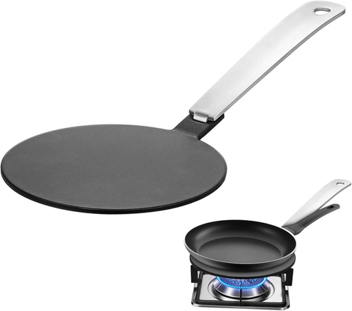 [BRSRABA7DNYWED3B] Cabilock Black Stainless Steel Thermal Conductive Plate Cooktop Induction Adapter Plate for Gas Stove Safe Handle Design