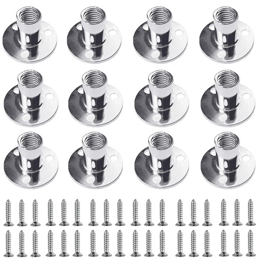 [BRSREZIOBYIWGFLB] M12 Carbon Steel t Nuts for Furniture Hardware Connection Parts with Phillips Tapping Screws 12 PCS