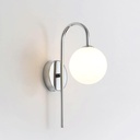 Generic Contemporary Wall Sconces, Polished Chrome Bathroom Light Fixtures Wall Lights with Milk Glass Shade, Modern Sconces Vanity Lights Wall Light Fixtures, G9 Socket