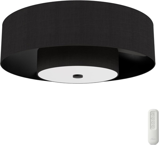 [BRSRACYCOUPRS3YY] Hunter - Brookside Indoor Fandelier with Light, Remote, 30-inch, Casual-Style, 3-Speed WhisperWind Motor, 52975, Ceiling Fans for Living Rooms, bedrooms, Home Offices, Kitchens (Matte Black)