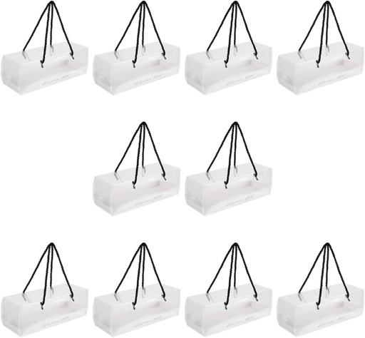 [BRSWYGTYBANBOCT6] DOITOOL 10pcs Dessert Storage Boxes Portable Cake Containers for Multi Desserts Medium Pe Baking Packaging Handle for Cookies