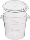 Cambro Three 1 Quart Polycarbonate Clear Round Containers With 3 Lids Bundle