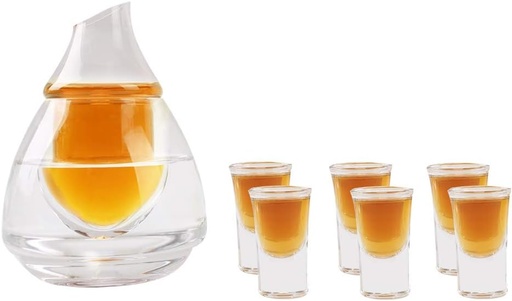 [BRSWYZYQO5YROAAY] DUEBEL Sake Serving Set Glasses, 8.5 Ounce Sake Carafe Cups with 6pcs 1 Ounce Saki Cups for Warmer or Cold Japanese Wine