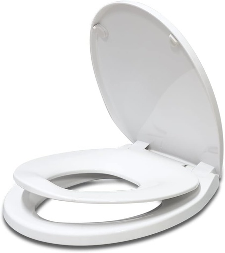 [BRSW2BD7DMMWA2A4] Round Toilet Seat with Built-In Toddler Training Seat