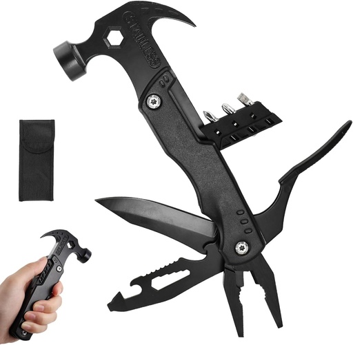 [BRSRACT7CQIRSFDG] 15 in 1 Multitool Hammer Multi Tool Survival Gear Multitool for Men，Survival Tools Camping Accessories With Knife,Pliers,Nail Puller,Screwdriver,Saw,Bottle Opener,Present for Husband,Dad,Grandpa