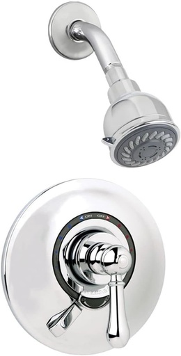 [BRSWYZ3YBAPQ22TK] Allura Single Handle 2-Spray Shower System with VersaFlex™ Integral Diverter in Polished Chrome (Valve Included)