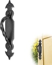 1 Pack 12" Black Door Handle - Heavy Duty Decorative Iron Handles - Rustic Metal Handle for Sliding Barn Doors, Gate Pulls, Sliding Barn Doors & Door Pulls - The Sonora Series