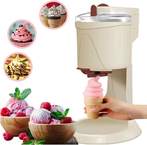 [BRSRAZT4O55WAALP] Soft Ice Cream Machine, 1000ML Household Semi-Automatic Ice Cream Making Machine, Fruit Dessert Yogurt Cone Ice Cream Maker