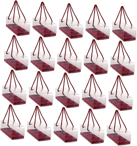 [BRSRE2Q6AB6GAETO] 20Pcs Bakery Boxes with Portable Handle Slot Cupcake and Pastry Containers for Easy Transportation for Treats Desserts and Special Occasions