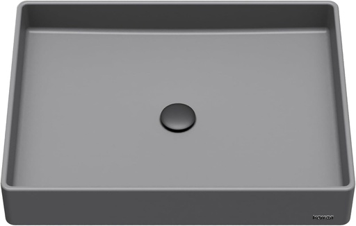 [BRSRAFAECQNWA3DA] Karran Sternhagen SQS500 Quartz 23-5/8 in. x 17-3/4 in. Rectangular Bathroom Vessel Sink in Grey