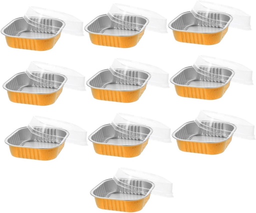 [BRSREZIOCV6QADYY] 10pcs Cake Containers Lids Tins Lids for Food Storage Baking Box Dessert Containers for Cupcake Muffin