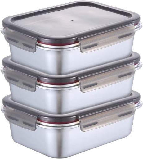 [BRSRAGL6CF6GAFD4] Stainless Steel Food Containers with Lids, Meal Prep Containers Reusable Freezer Storage Containers Lunch Containers Home Improvement Lunch Box Containers, Home Storage Kitchen Storage (22oz / 650ml)