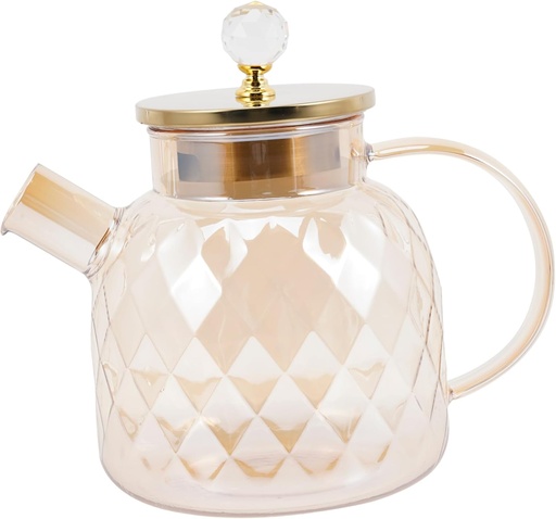 [BRSRE2T4O4HA2AIZ] LIFKOME Elegant Glass Pitcher with Lid Large Capacity Water Jug for Iced Tea and Cold Drinks Handle for Home Kitchen and Parties