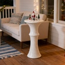 Outdoor Side Table for Patio Indoor Outdoor Front Porch (Bamboo)