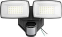 Onforu 32W 2 Head Motion Sensor Outdoor Lights, 3200LM 6500K LED Security Light Hardwired, Dusk to Dawn, Motion Detector Light for Outside, IP65 Waterproof Flood Lights for Garage, Yard(Black)