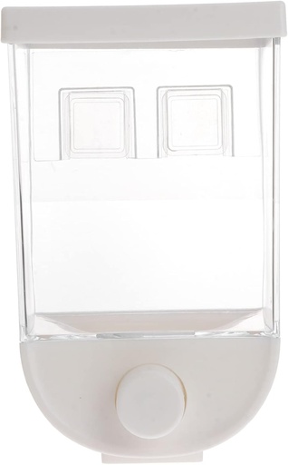 [BRSRAAQNCIJWGC3O] Plastic Wall-mounted Storage Jar 1000ml Food Storage Sealed Lid Cereal Dispenser (white)