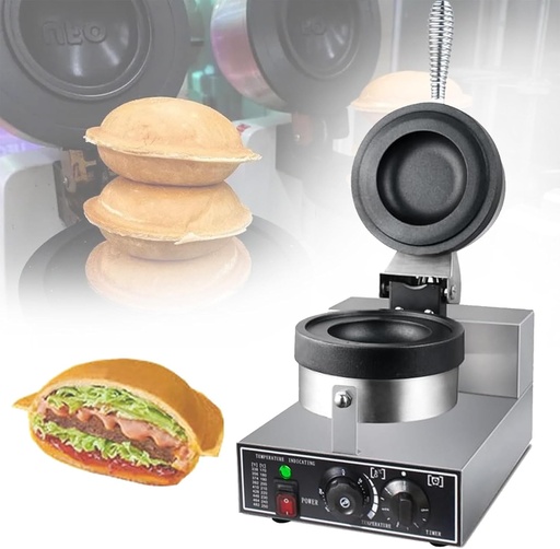 [BRSRACAKCEHA23Q3] Non Stick Burger Machine, 11cm Burger Maker Press Machine, Electric Press Burger Machine 1200W, 50-300℃ Commercial Waffle Maker,