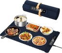 Warming Mat for Food, Food Warming Mat, Portable Electric WarmingTrays Buffets for Buffets Party and Home Daily Use, Heating Fastly in 10s, 5 Temp Levels Timed Function (Black)