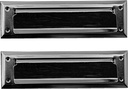 Solid Steel Satin Black Color with Spring Flap | Mail Slot Fits to Most Doors | Outer Size 10 Inches by 3 inches | Set with Front and Rear Piece and Screws | Easy Installation and Long Lasting……