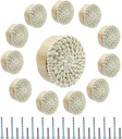 12pcs Rattan Dresser Knobs - Boho Wicker Drawer Knobs, Natural Wooden Decorative Cabinet Pulls for Pantry, Cupboard, Furniture (White, Large)
