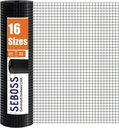 SEBOSS Black Hardware Cloth 1/2 inch 36 x 100 Ft 19-Gauge, Vinyl Coated Wire Mesh Roll, Chicken Wire Mesh, Chicken Wire Fencing, Wire Fence Roll, Garden Fence, Wire Cloth