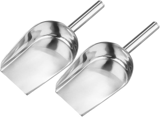 [BRSRAGATC4JW2ELK] SECFOU 2pcs Stainless Steel Ice Scoop Shovel for Ice Bucket Fit Scoop Home Sugar Shovel