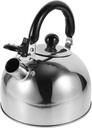 Mobestech Stainless Steel Electric Kettle Hot Soup Pot Boil Water Sound for Camping Tea Mulled Wine
