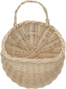 Hanging Wall Basket,Multifunctional Wall Mounted Woven Storage Basket，Bohemian Storage Fruit Hooks for Kitchen Home Beige Carefully Selected Rattan