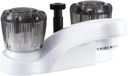 Dura Faucet DF-PL720S-WT RV Bathroom Faucet with Smoked Acrylic Knobs and Shower Hose Diverter (White)