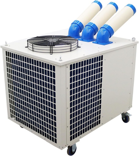 [BRSROAQDOIFGOHL6] 220V Industrial Air Conditioner Outdoor Air Conditioning Fan Equipment Three Tube 1550m³/h Blue