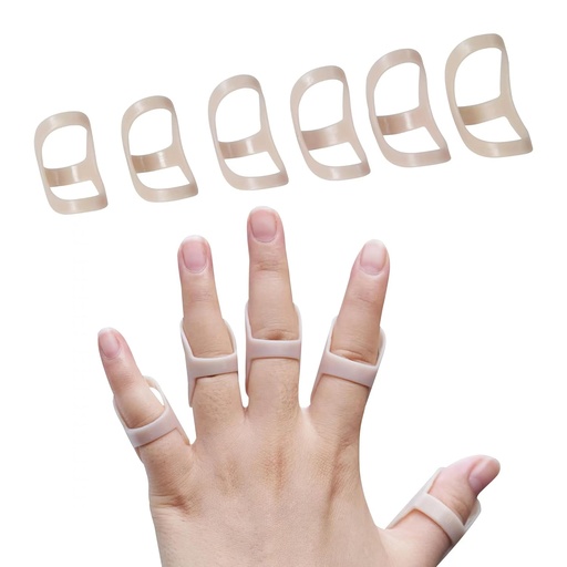[BRSROFT3OAIGKFDJ] 6 Pack Oval Finger Splints Waterproof Finger Splint for Arthritis, Trigger Finger,Mallet Fingers - Trigger Finger splints For Thumb, Index, Middle, Pinky or Ring Finger