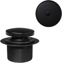 Westbrass D93-62 1-1/2" Coarse Thread Tip-Toe Bathtub Drain Plug Trim Set with One-Hole Overflow Faceplate, Matte Black