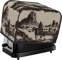 Oven Cover Kitchen Bread Machine Protector,2 Slice Toaster Cover For Home,Kitchen Small Appliance-Western Desert Cowboy