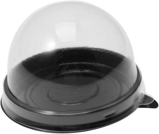 [BRSRMZINDMPQKA37] Cabilock Pie Container 50 Pcs Clear Plastic Mini Cupcake Container Cake Boxes Disposable Round Moon Cake Tray Food present Packaging Boxes (Black Bottom) Cupcake Containers